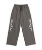D.XO.H Thunder Embroidered Logo String Nylon Pants Charcoal