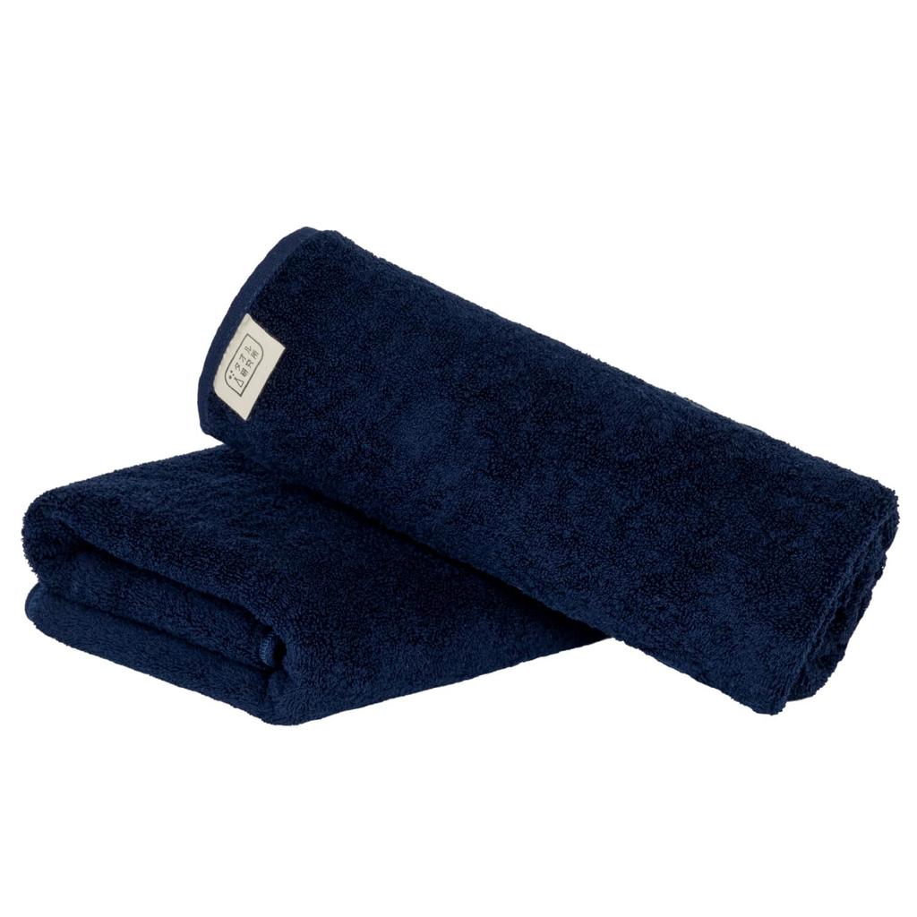 Towel Laboratory Bath Space Set of Standard Medium Low Fast JapanTechnology [Everyday Simple] #001 Towel, Navy, 2, Type, Weight, Lint, Absorbency,