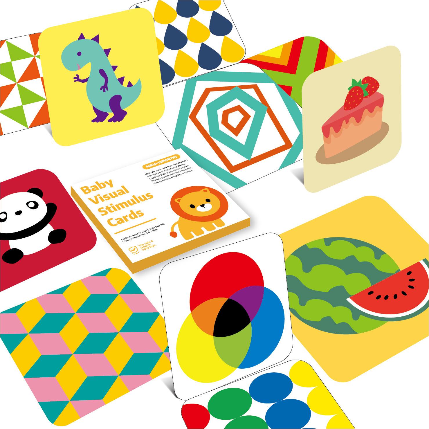 Высококонтрастные карточки для новорожденных Черно-белые Сенсорные игрушки Идеально для младенцев 0-3 лет Монтессори Развитие мозга Включая карточки с текстурой