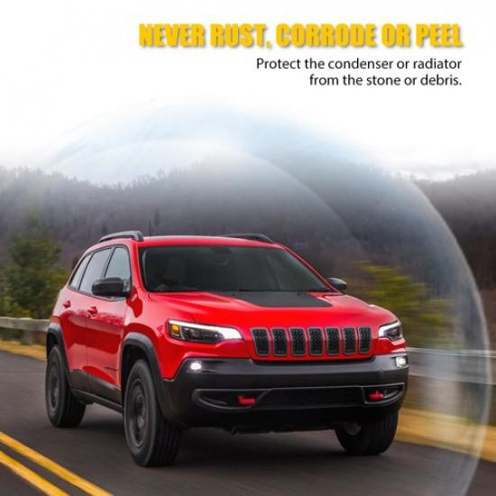 For Jeep Cherokee -22 Front Grill Grille Honeycomb erts Mesh Matte Black