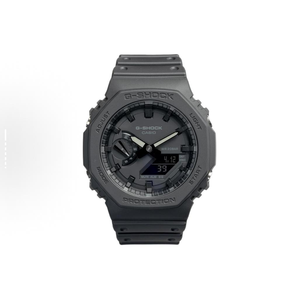 Casio Men Liquid Crystal,Analog Dual Display Series Red Watch GA-2100-1A1(Watch3--)
