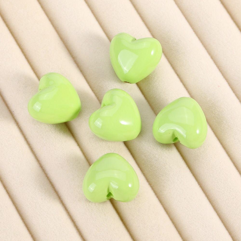 10pcs Multipurpose Heart Shape Beads Acrylic Craft Beads DIY Spacer Beads Craft Supplies