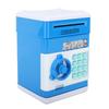 Innovative Money Bank ATM Piggy Bank with Cute Music Coin Money Saving Box with Password Desktop Ornament Blue