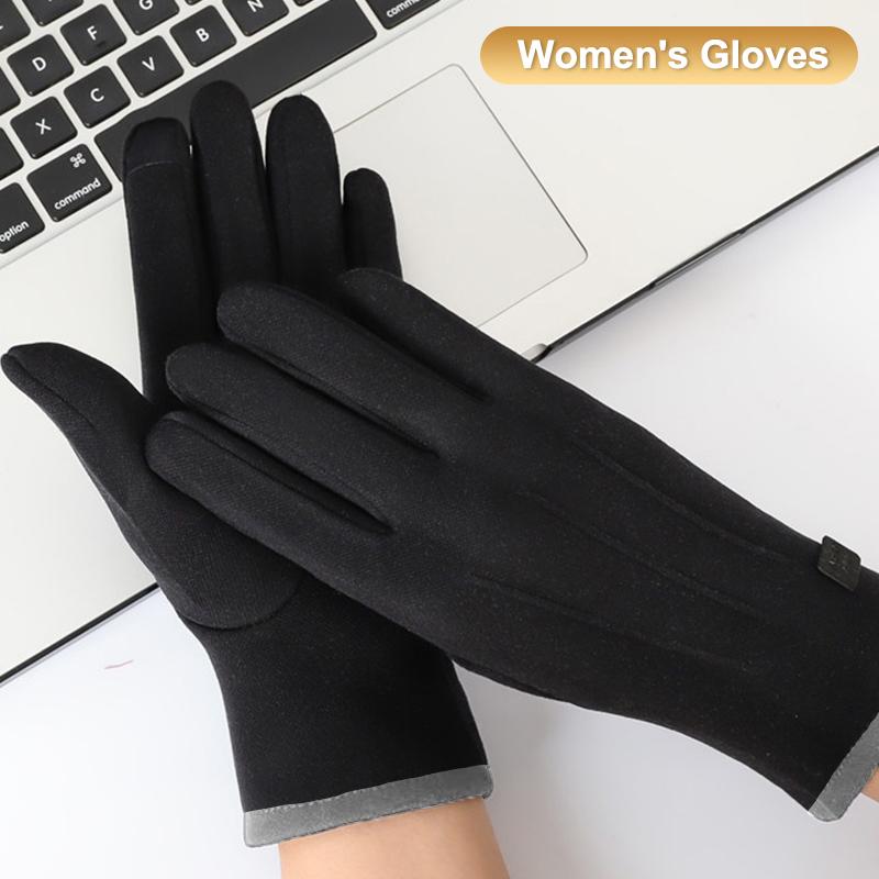 Women Men Winter Thick Plush Gloves Fashion Warm Suede Outdoor Guantes Lady Touchscreen Driving Gloves Sports Cycling Mittens