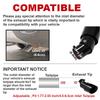 1PCS 1.77-2.55 Inch(4.5cm-6.5cm) Adjustable Inlet Exhaust Tips Bolt-On Design Matte Black Stainless Steel Exhaust Tailpipe Tips