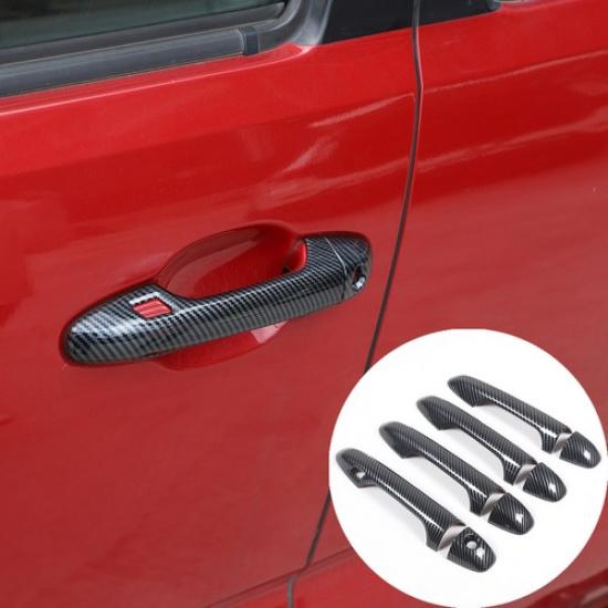 ABS Carbon fiber Exterior Side Door Handle Cover Trim For Toyota Tacoma 2015-22