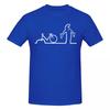 Unisex La Linea Bicycle T Shirt Streetwear Big Size Cotton Sleeve Custom Tshirt