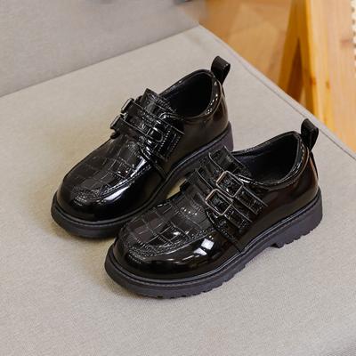 Boys' Leather Shoes, Children's Shoes, Spring and Autumn Fashion, British Style, Black Soft Sole, Elementary School Students Perform Shoes