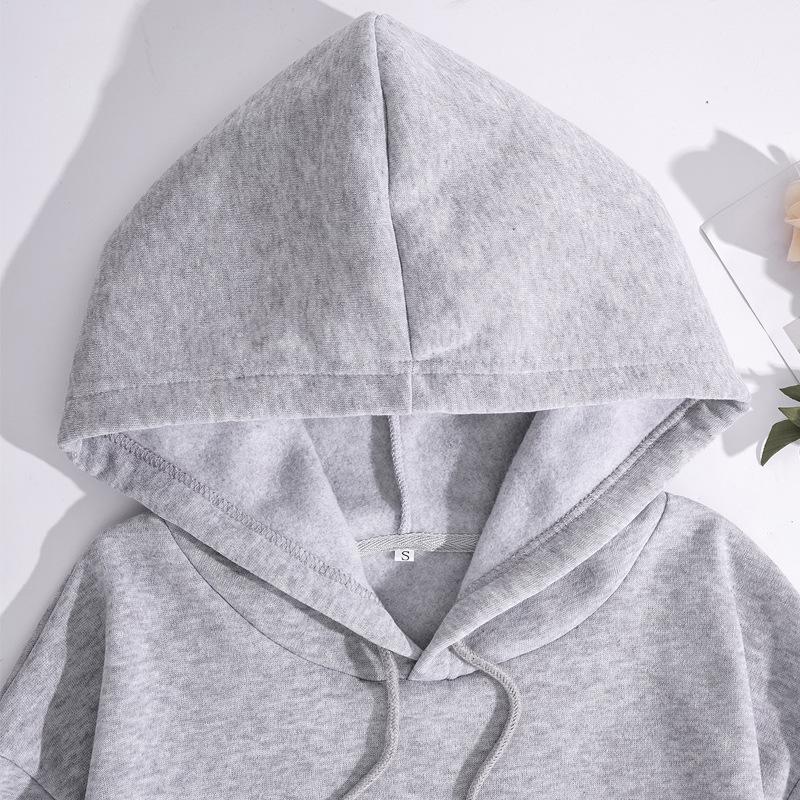 Women's Velvet Hooded Top - Autumn/Winter European & American Style with Fashion Print & Wrap Collar
