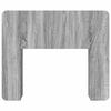 Headboard Cabinet with Storage Grey Sonoma Wood Based Material
