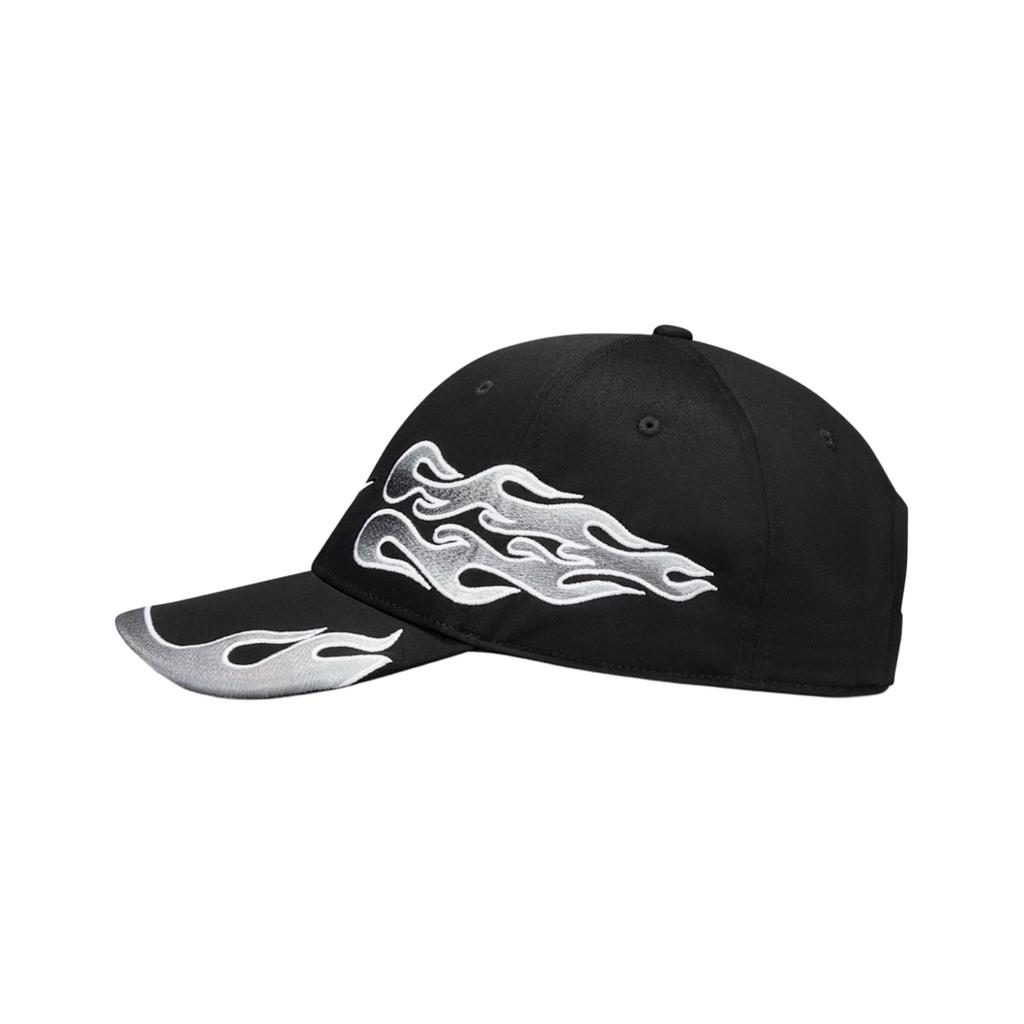 Nike Embroidered Flame Pattern Cotton Baseball Cap Unisex Caps Black IH9258-010