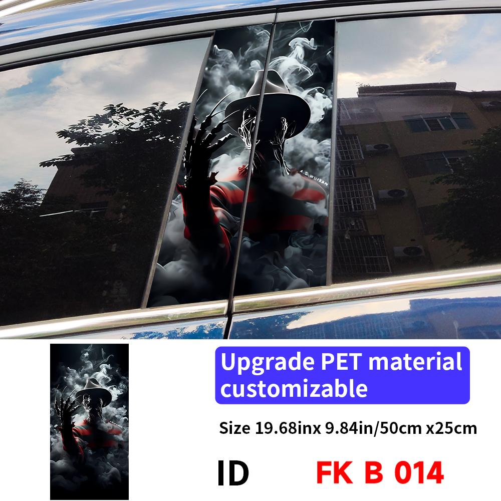 Ghost Car Stickers Car B-pillar Vinyl Decals Waterproof Auto Center Pillar Sticker Cover Scratches Vehicle Decors Accessories