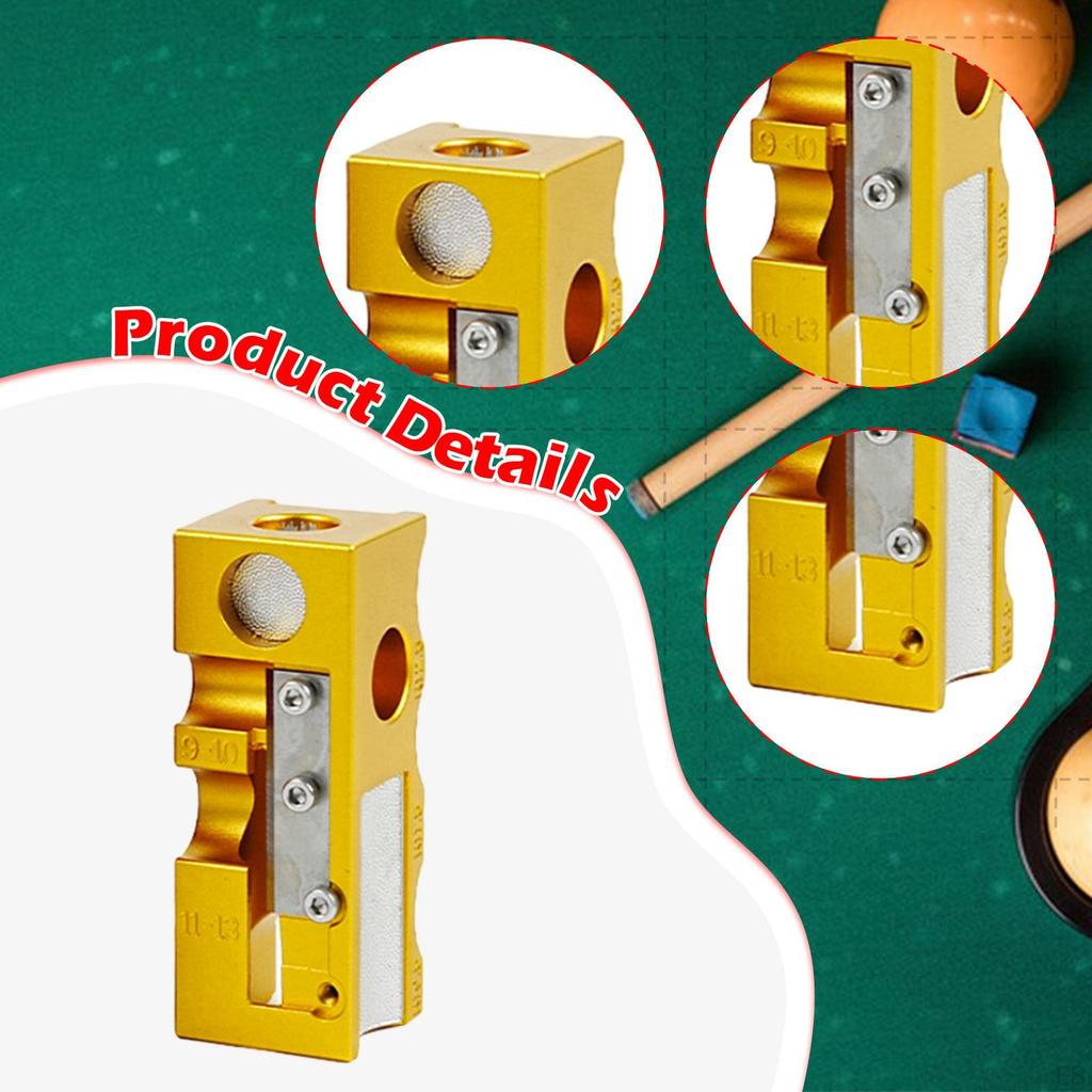 12 In 1 Pool Cue Tip Shaper Billiard Shaping Tool Polish Grinding Stick Accessory for Games