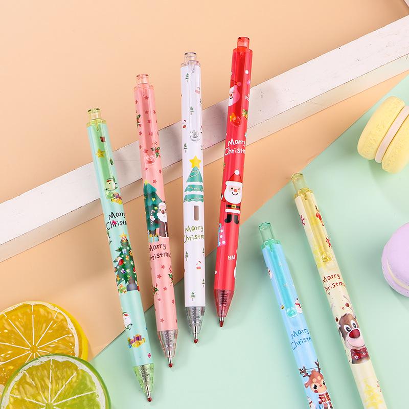 Adorable Christmas Click Pen Series: Stylish Black Neutral Push Pen for Study Supplies