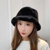 Warmer Winter Fisherman Hat Temperament Anti-cold Bucket Hat Elegant Plush Basin Cap  Women