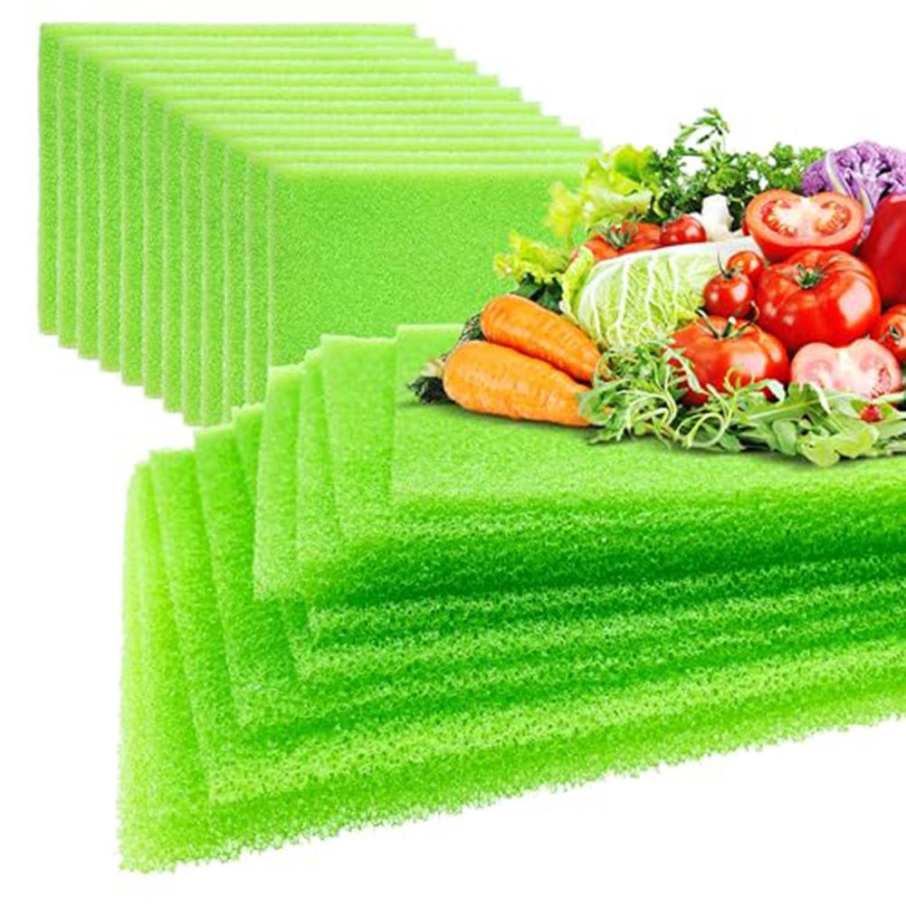 4/8pcs Refrigerator Moisture Absorption Sponge Liners Washable Reusable 23x22x5cm Liners For Fresh Fruits Veggies Cut To Size