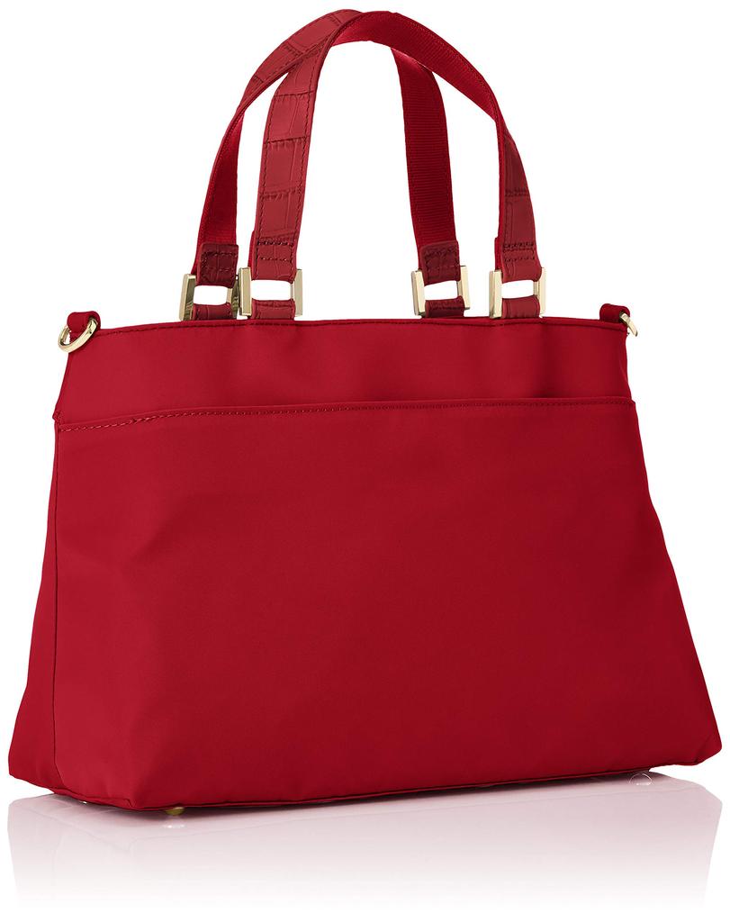 Tote Bag Nylon x Cow Leather Tote S Size Red [Rabaga Jerry] [Reprint Renewal] Women's