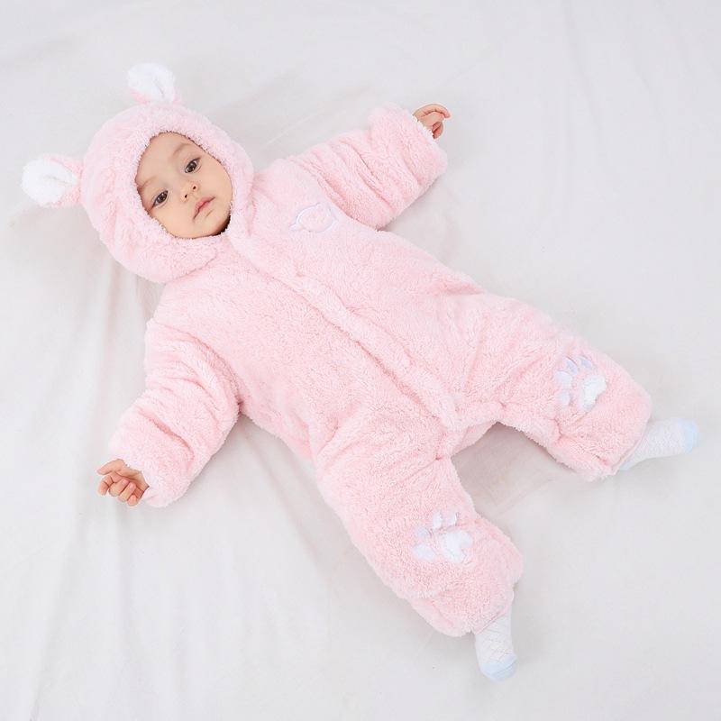 Thick, Warm Baby Cotton Romper for Autumn & Winter
