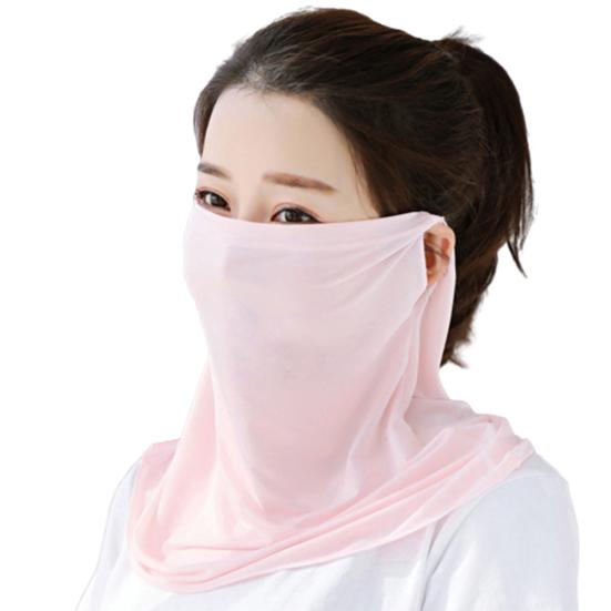 Damen Mode Mund-Nackenabdeckung Anti-UV Staubdicht Atmungsaktiv Outdoor Gesichtsschutz