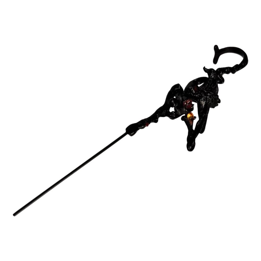 Esthétique Gothique Sombre Animal Piercing Boucle d'Oreille Rose et Noir Corbeau Clip Bâton Boucle d'Oreille Alliage Puce d'Oreille pour Porter au Quotidien