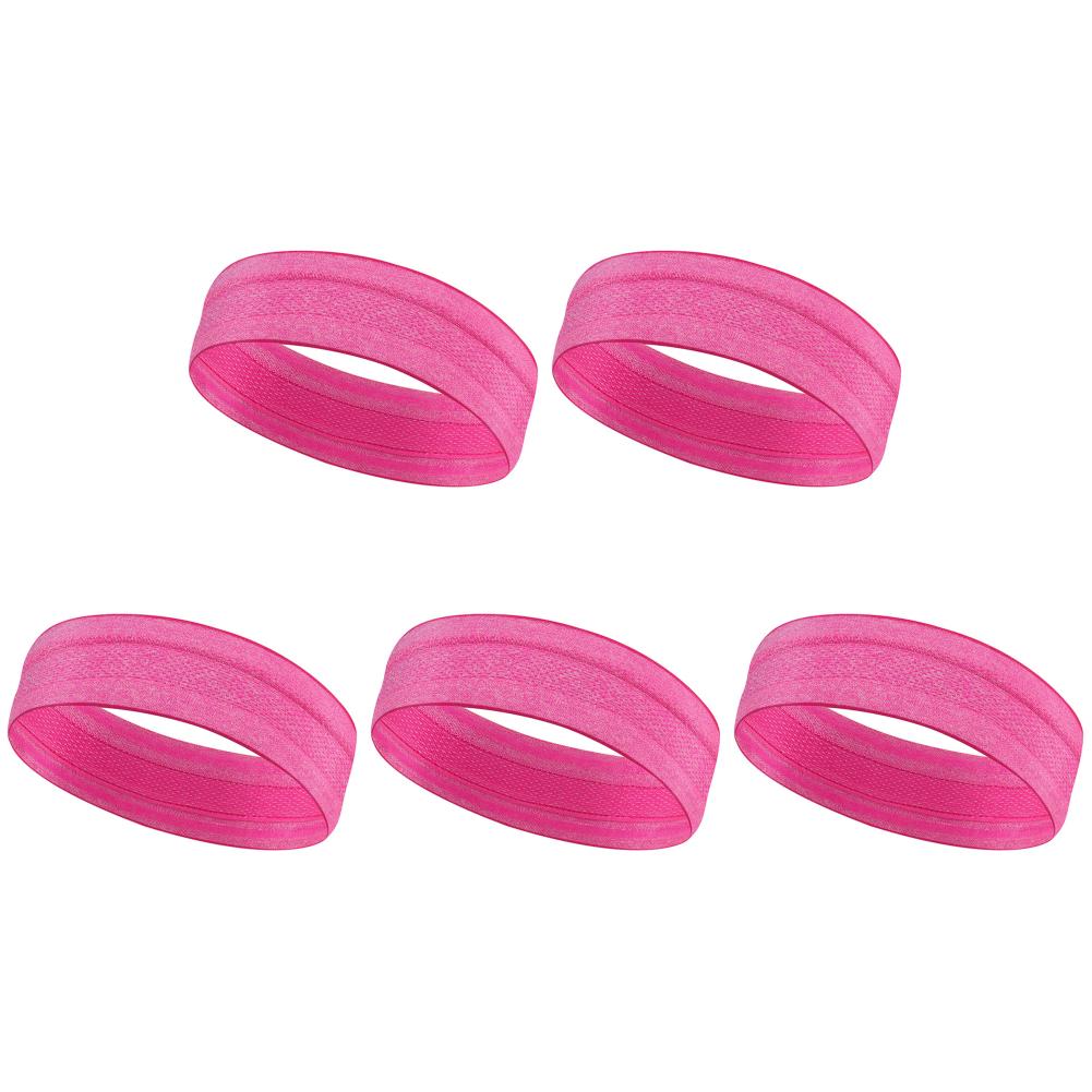 2/5PCS Sports Headband Fitness Hair Bands Versatile Moisture Wicking Workout Sweat Bands Breathable for Yoga Tennis Basketball