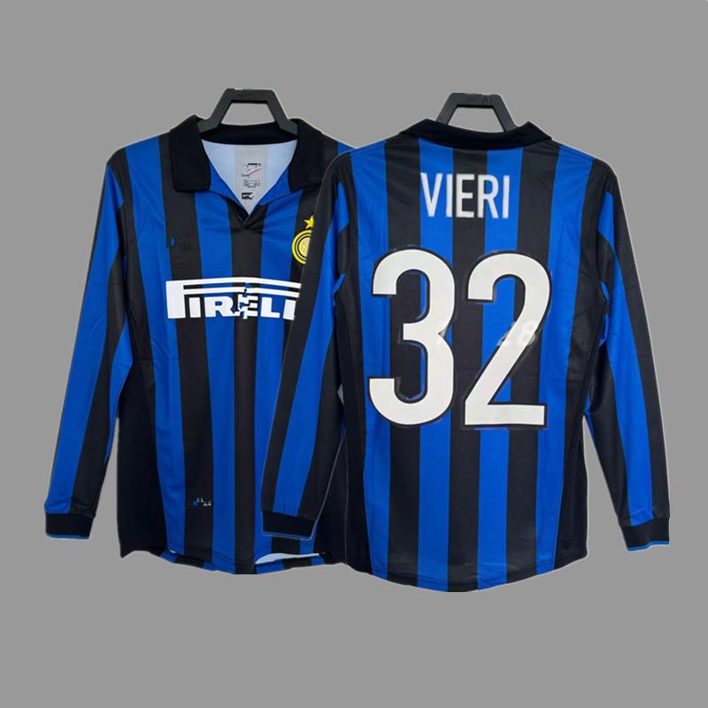 Inter Retro Jersey Football Jersey Classic Baggio Ronaldo Zanetti Figo Adriano Jersey