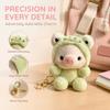 Hooded Cosplay Pig Plush Keychain Dress Up Doll Stuffed Animal Key Ring  Bag Charm