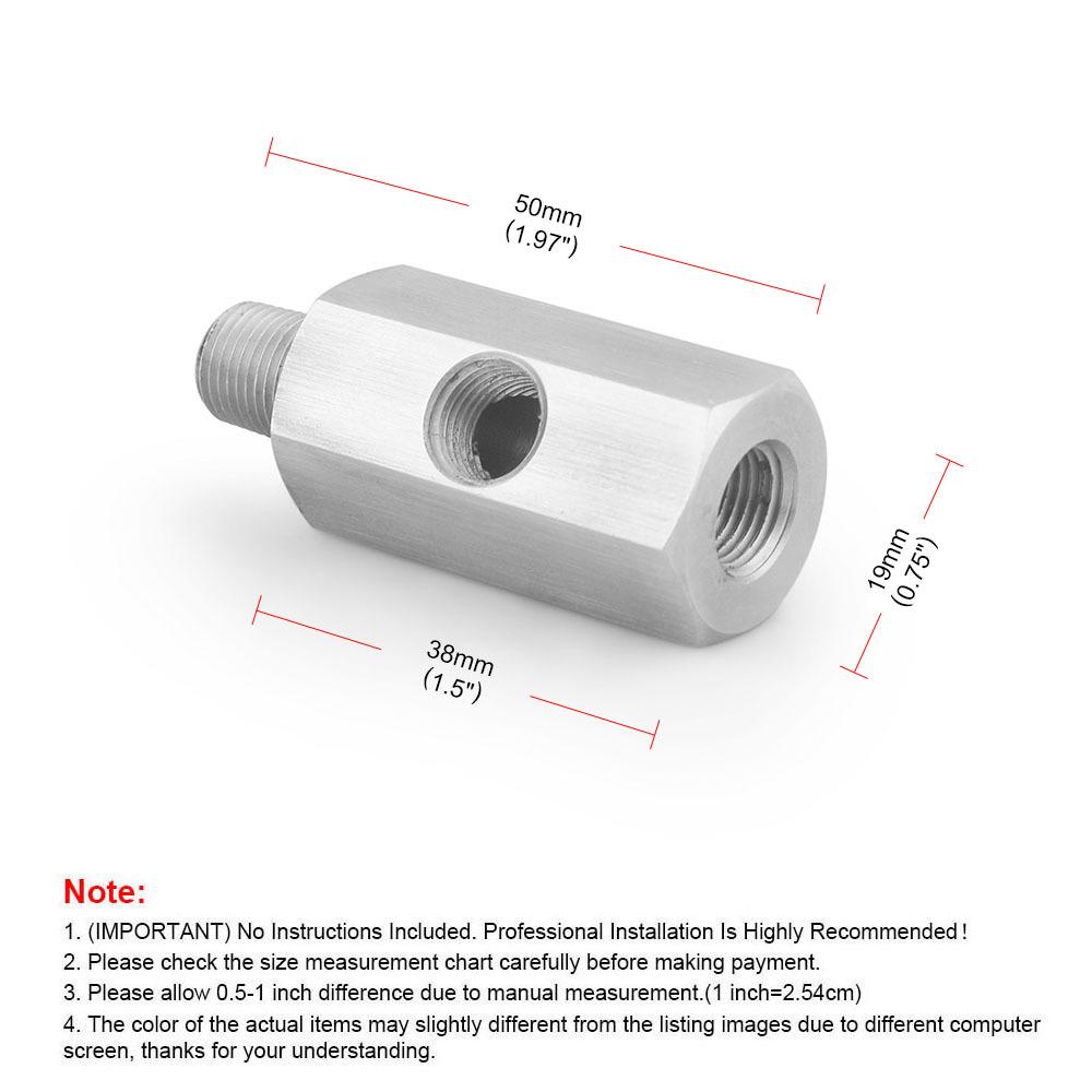 M12 Oil Pressure Sensor Tee Adapter with 1/8NPT Gauge Port