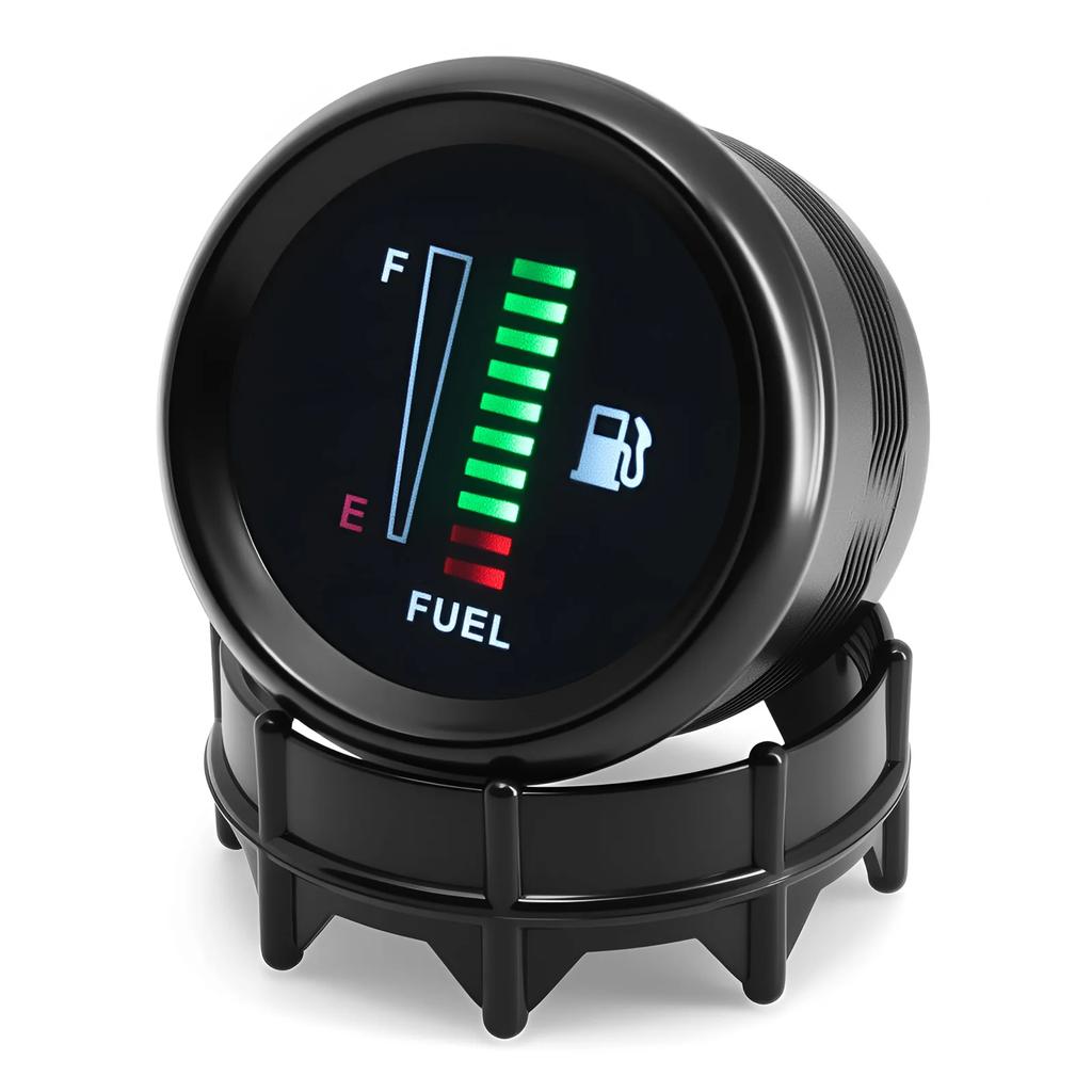 52mm Car Digital Fuel Level Meter Gauge 240-33ohm Fuel Tank Level Indicator LED Display Oil Level Gauge For 12V Car Vehicle