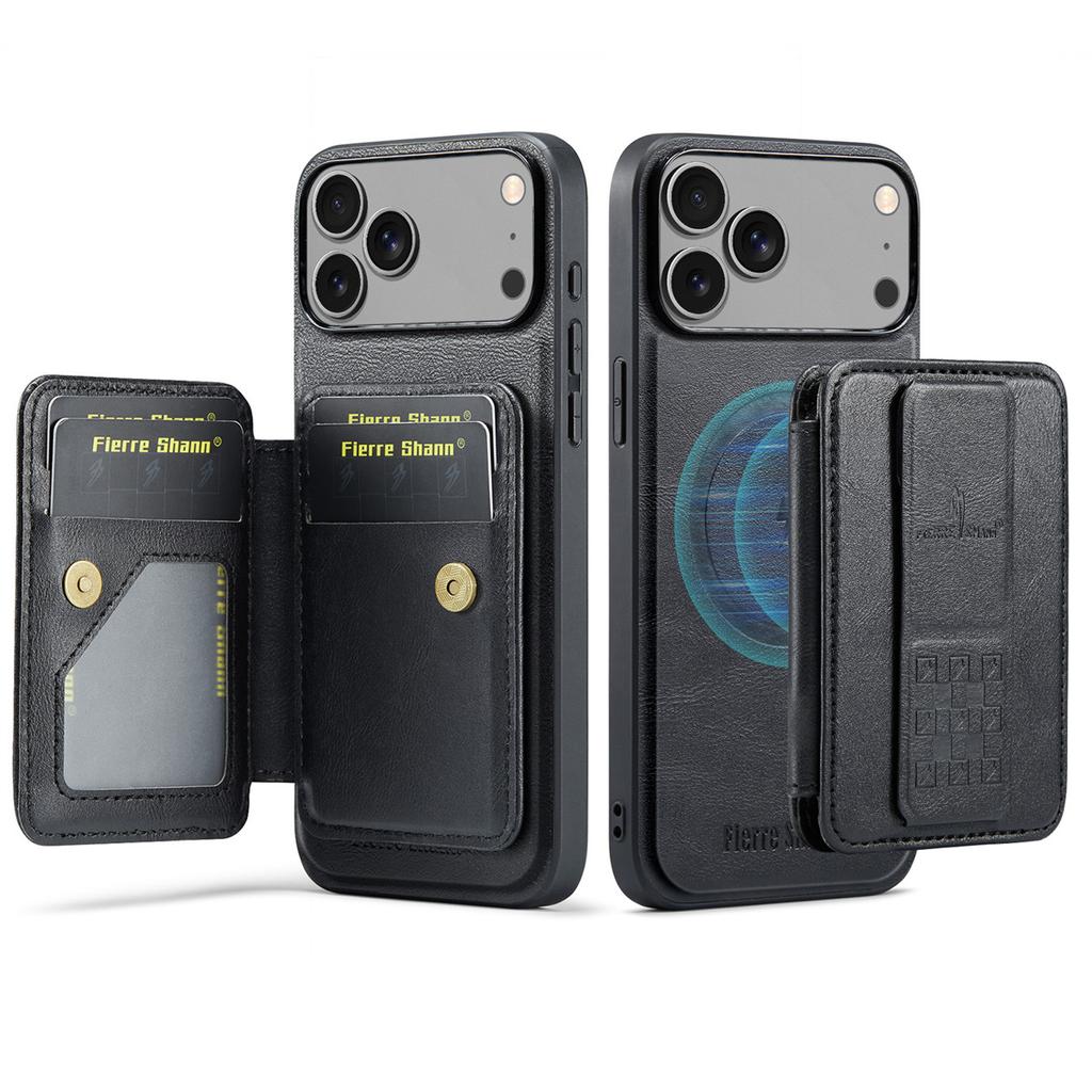 Detachable Card Slot Wallet for Magsafe Magnetic Leather Phone Case for IPhone 17 Air 16 15 14 Plus 13 12 11 Pro Max Cover