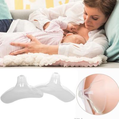 2 Pcs Semicircle Maternity Silicone Nipple Shield Protectors Breastfeeding Mother Milk Nipple