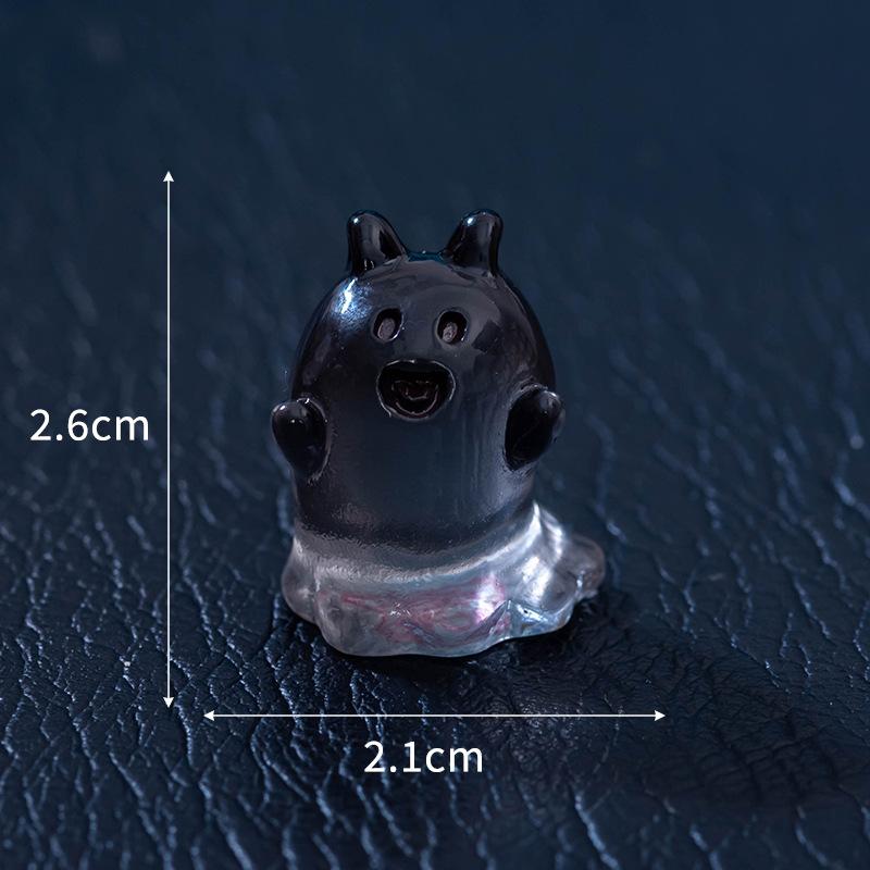 

Halloween Decoration Cute Ghost Doll Resin Crafts Micro Landscape Desktop Car Decoration Accessories transparent ghost 5pcs