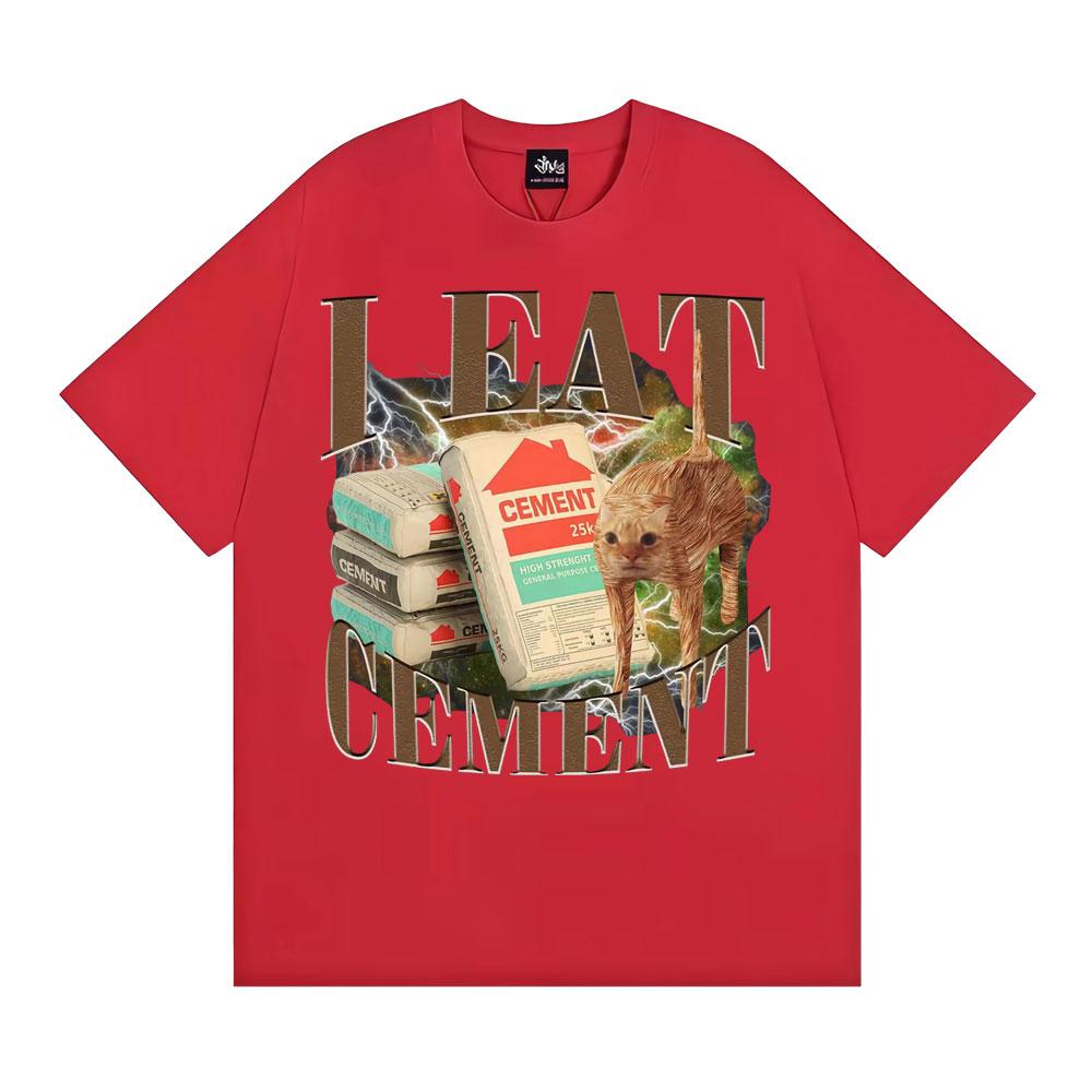 

I Eat CeUnisext Funny Cat Meme Graphic Tshirts Unisex Women Casual 100 Cotton Oversized T Shirt Fashion Vintage Short Sleeve Tshirt S