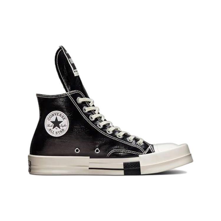Rick Owens x Converse TURBODRK Chuck 70 High Čierny lak Unisex Tenisky Egret Kostná biela A01291C