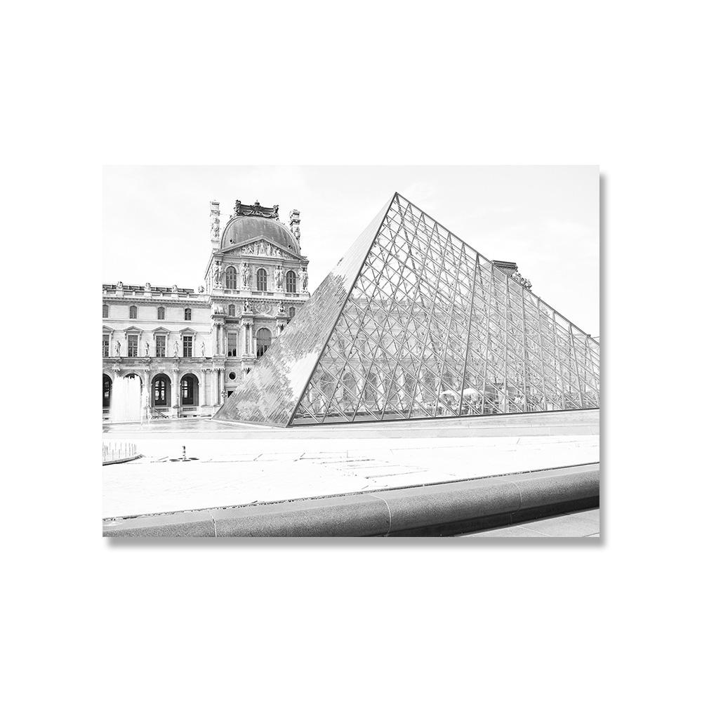 Black White Canvas Painting Paris Eiffel Tower Louvre Gargoile Notre Dame Poster Prints Nordic Style Wall Art Picture Home Decor