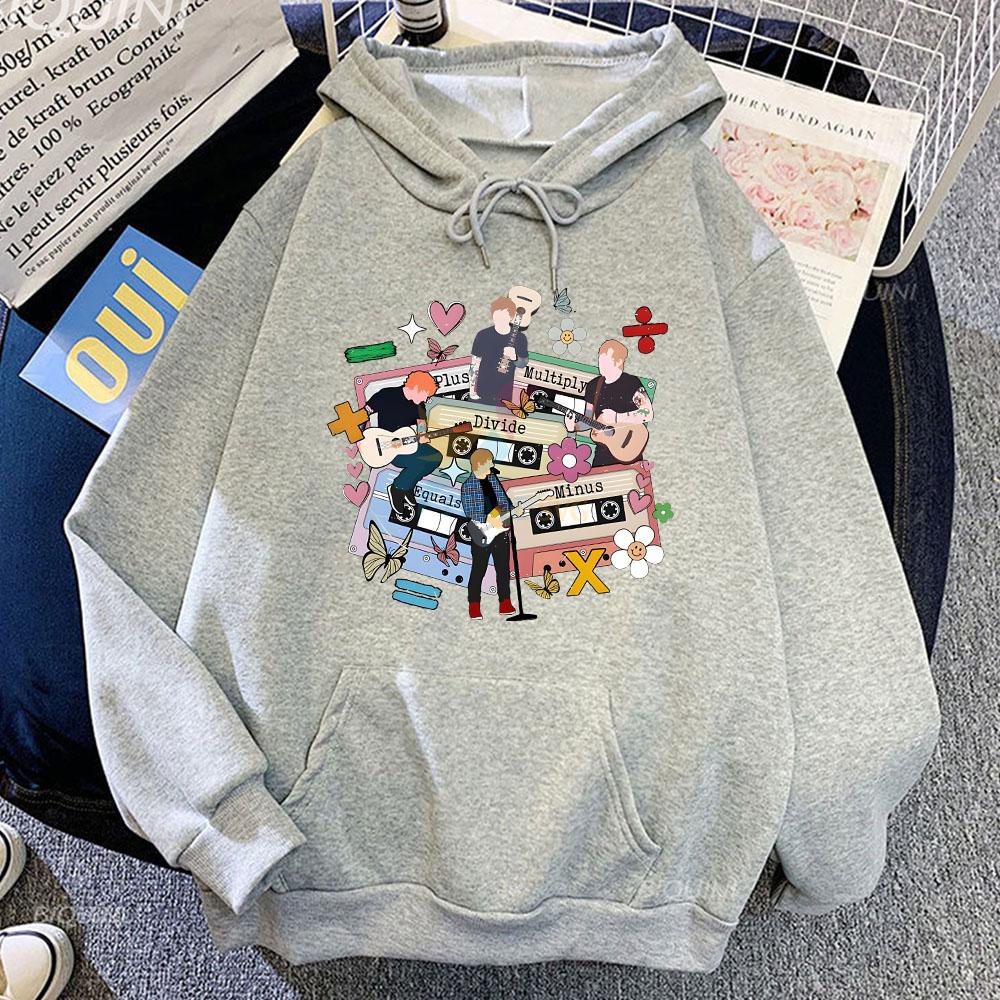 Ed Sheeran Tour Hoodies Male Female Aesthetic Sweatshirt Winter Long Sleeve Clothing Pocket Fleece Pullovers Print Sudadera