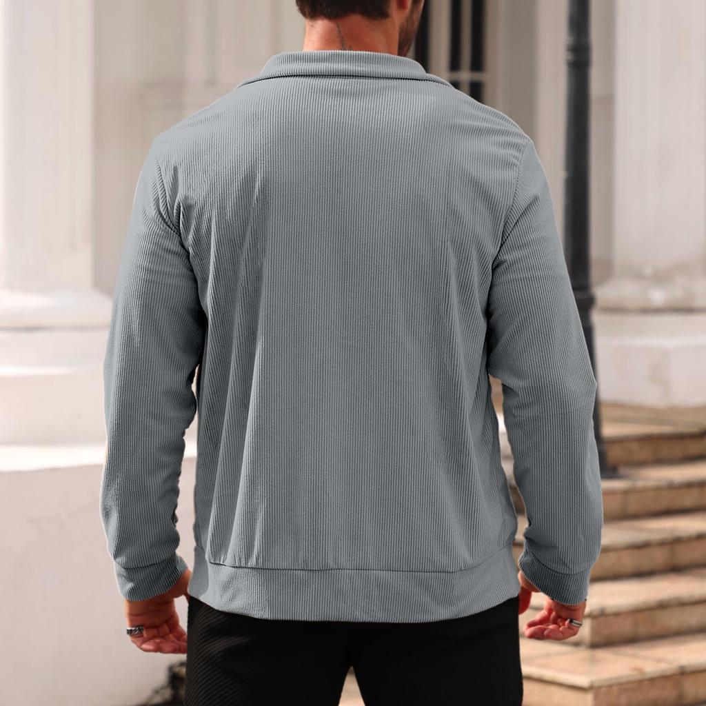 2025 Men's Hoodie, Autumn and Winter, Corduroy, Vintage Workwear Jacket, Multiple Pockets, Autumn and Winter Interior, Warm Top