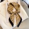 Elegant Floral Scarf for Lady Fashion Square Silk Neck Kerchief Bandana Foulard Soft Hairbands Women  New Bufanda