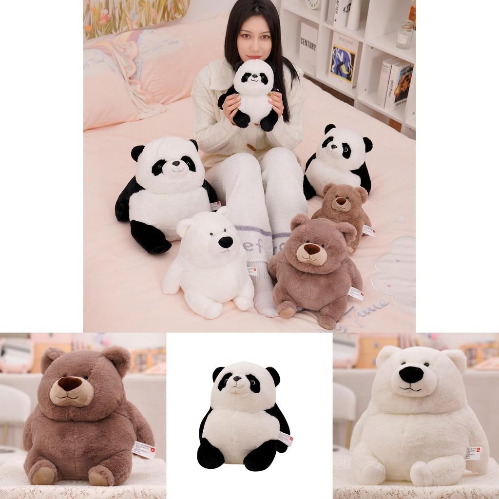 Orso Polare Marrone Panda Bambola Orsacchiotto Peluche Morbido Giocattolo Per Bambini Neonato
