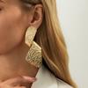 SHIXIN Personality Irregular Twisted Pendant Earrings Women Punk Fashion Geometric Big Drop Earrings Lady Jewelry Accessories