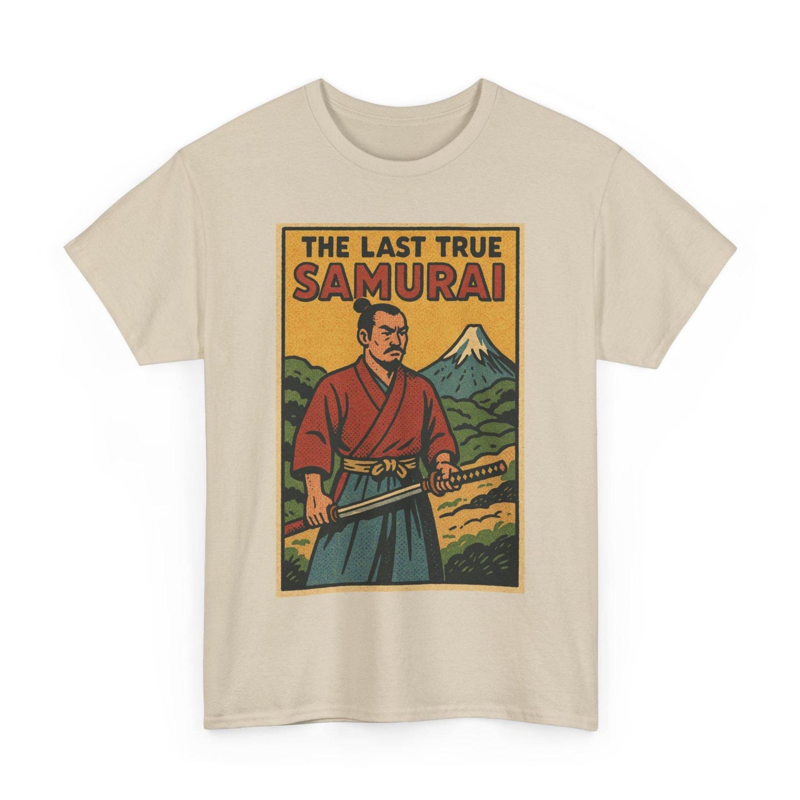 Samurai T-Shirt: Retro Comic Martial Arts History Tee S