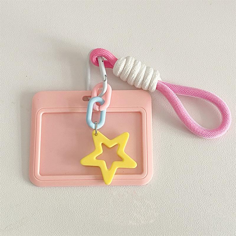 Abs Slide Kpop Photo Card Holder Anti-Lost Keychain 3 Inch Ins Idol Protective Case Bag Bus Cards Sleeves Supplies