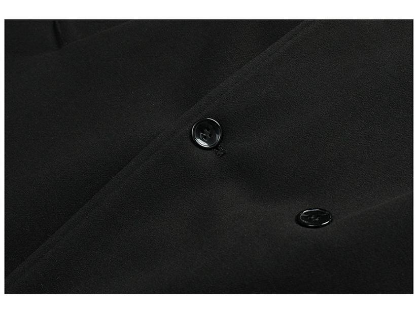Herren-Doppelreihiger Trenchcoat Herbst/Winter 2025 - Mittellang, Gepolsterte Schultern, Über-das-Knie-Stil