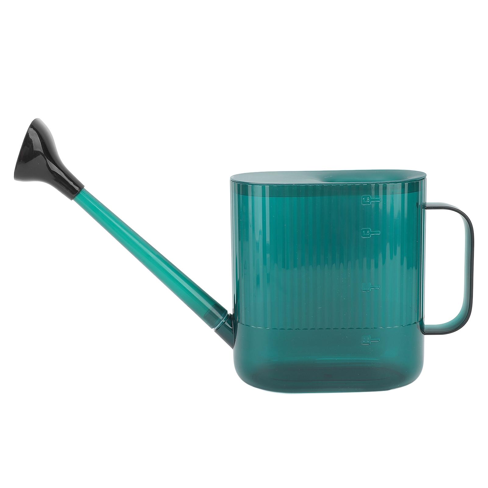 

Лейка для комнатных растений 1,8 л, полипропиленовая, многофункциональная, с длинным носиком, серая зелёный