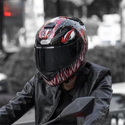 2023 Full Face Motorcycle Helmet ABS Unisex-Adult Off Road Moto Street Bike ATV Helmets 46 Glass DOT Approved