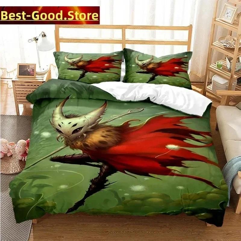 

Hollow Knight Fashion Digital Bedding Set Printed Bed Set With Pillowcase Duvet Cover Soft Single Double Queen Super King Size EU Single(135*200cm)3pcs