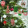 16PCS/Pack Candy Pendant Fun Vibrant Colors Pendant Eco-friendly Decorations Plank Christmas Tree Wood DIY Christmas Ornaments