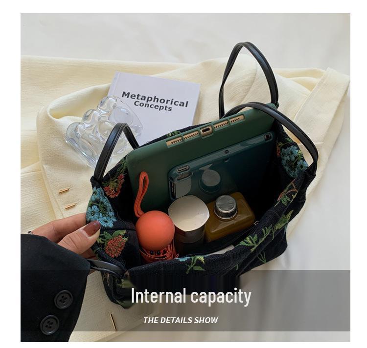 2024 Women's Large Canvas Shoulder Bag: Versatile Summer Commuting Bucket Tote