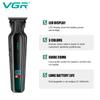 VGR Hair Trimmer Cordless Hair Cutting Machine Electric Hair Clipper Professional Haircut Barber DLC Blade Trimmer for Men LED Digital Display V-930