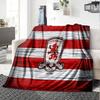 Red Lion Football Club Flannel Blanket, Soft Polyester, Modern Design, All-Season for Camping, Travel, Gifts for Holidays or Birthdays